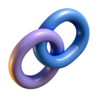 distinctive modern Interlocking circles forming a chain. Crisp edges. Flat color with Scalable Design. studio quality png