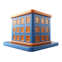 spectacular inspired Square building with rectangular windows. Crisp edges, geometric shape, with Scalable Design. png