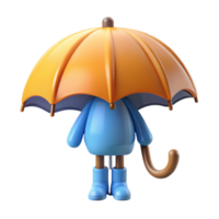 whimsical stunning Umbrella character with a simple handle. Single-weight stroke, clean lines with Scalable Design. perfect clarity png