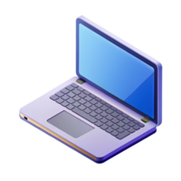 wonderful passionate futuristic Isometric laptop. Minimal, crisp edges, flat color. with Scalable Design. original png