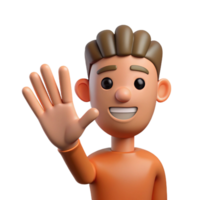 timeless mid-century Waving hand character with four fingers and a thumb. Flat skin tone color with Scalable Design. gallery standard png