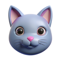 hypnotic dynamic modern Minimalist monoline cat face. Clean lines, flat color, crisp edges with Scalable Design. professional png
