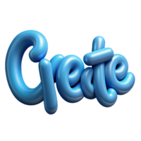 mesmerizing bold avant-garde Scalable, italicized CREATE in soft blue. Crisp edges, single-weight stroke with Scalable Design. fine detail png