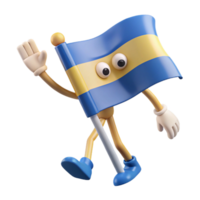 sought-after futuristic Waving flag character with straight lines. Crisp edges, minimal design, flat color with Scalable Design. genuine png