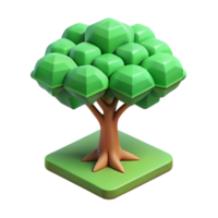 striking distinguished Isometric tree with clean lines and green foliage with Scalable Design. png