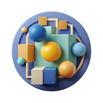 överdådig fredlig konstnärlig abstrakt sammansättning av rektanglar och cirklar. platt Färg. rena rader med skalbar design. mästerligt fångad png