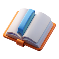 mesmerizing ethereal retro Open book with bookmark. Clean lines, flat color, crisp edges with Scalable Design. exclusive png