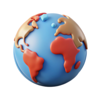 splendid dramatic minimalist World map with highlighted continent. Single-weight stroke, flat color, minimal design with Scalable Design. ultra HD png