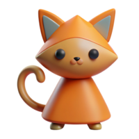 fascinating distinctive Cat character with a triangular head and tail. Crisp edges, minimal design, flat color with Scalable Design. png
