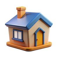 remarkable abstract Octagonal house with chimney and door. Clean lines, crisp edges, with Scalable Design. studio quality png