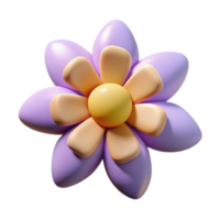 magnificent whimsical victorian Flower character with five rounded petals. Clean lines, flat color, minimal design with Scalable Design. premium png