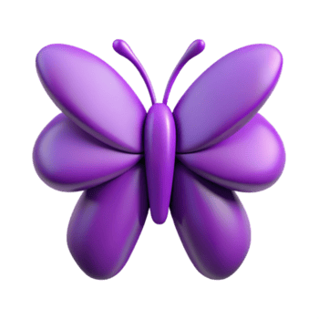 tranquilo radiante simétrico borboleta, fresco arestas, peso único AVC, plano roxa com escalável Projeto. galeria padrão png