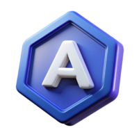 remarkable modern Octagonal badge with a stylized letter A . Crisp edges, scalable, single-weight stroke with Scalable Design. premium png