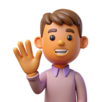 tranquil magnificent Waving hand character with four fingers and a thumb. Flat skin tone color with Scalable Design. studio quality png