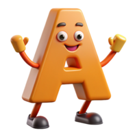 notable vintage Letter A character with two legs and two arms. Single-weight stroke, flat color with Scalable Design. top-tier png