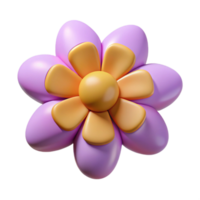mysterious captivating A simple, stylized flower character with five petals. Flat color, clean lines with Scalable Design. refined png