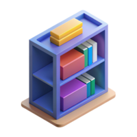 serene intense abstract Isometric bookshelf. Clean lines, single-weight stroke. with Scalable Design. luxury png