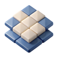 hypnotic elegant Minimalist geometric pattern of overlapping squares. Clean lines, flat color, with Scalable Design. authentic png