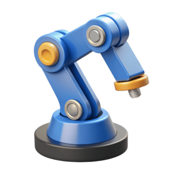 ipnotizzante misterioso retrò piatto colore planimetria di un' robot braccio. pulito linee, con scalabile design. impeccabile png