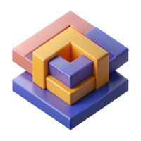 harmonious extraordinary Abstract geometric composition with overlapping rectangles. Scalable, flat color with Scalable Design. museum quality png
