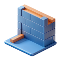 mesmerizing dynamic artistic Scalable blueprint of a wall section. Single-weight stroke, minimal design, flat color with Scalable Design. fine detail png