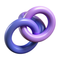 majestic mid-century Interlocking circles forming a chain. Crisp edges. Flat color with Scalable Design. luxury png