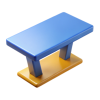 bold enchanting Geometric rendering of a table. Single-weight stroke, crisp edges, flat color with Scalable Design. premium png