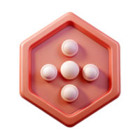 serene standout Pentagon badge with five small circles around the edge. Minimal, single-weight stroke with Scalable Design. png