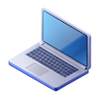 mysterious majestic Isometric laptop. Minimal, crisp edges, flat color. with Scalable Design. high resolution png