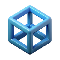mesmerizing ethereal renaissance Geometric symbol of structure. Cube. Clean lines, scalable design, flat color with Scalable Design. crisp png
