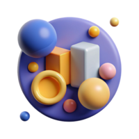 sumptuous memorable Abstract composition of rectangles and circles. Flat color. Clean lines with Scalable Design. png