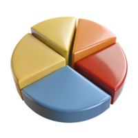 esplêndido urbano circular torta gráfico dividido para dentro segmentos. fresco arestas, plano cor, com escalável Projeto. afiado png