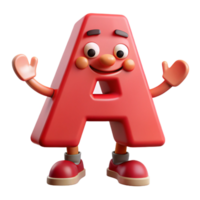 alluring remarkable Letter A character with two legs and two arms. Single-weight stroke, flat color with Scalable Design. png