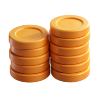 serene notable A stack of coins representing finance. Crisp edges, scalable, flat color with Scalable Design. png