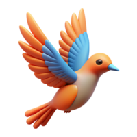 wonderful tropical Stylized bird in flight with clean lines and flat color. Minimal design, with Scalable Design. crisp png