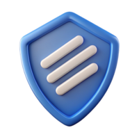 reflective exquisite Shield-shaped badge with three parallel lines. Flat color, clean lines, minimal design with Scalable Design. professional png