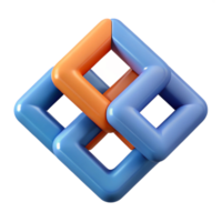 serene creative Interlocking squares, crisp edges, flat color, minimal design with Scalable Design. original png