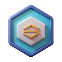 striking exemplary Hexagonal badge with two horizontal lines. Clean lines, scalable, minimal with Scalable Design. png