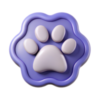 passionate fascinating Paw print badge with distinct pads. Symmetrical, minimal, flat color with Scalable Design. flawless png