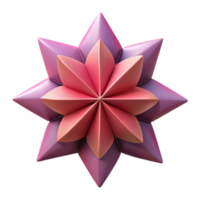 vibrant traditional Abstract flower formed by sharp triangles. Flat color, minimal design with Scalable Design. ultra HD png