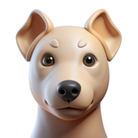 passionate extraordinary Minimal portrait of a dog with clean lines. Single-weight stroke, flat color with Scalable Design. fine detail png