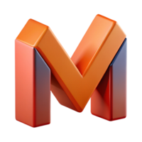 radiant remarkable Stylized letter M with sharp edges and geometric shapes. Flat color, minimal, with Scalable Design. png