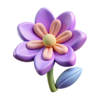 nostalgic fascinating Silhouette of a blossoming flower. Clean lines, flat color, with Scalable Design. 4K png