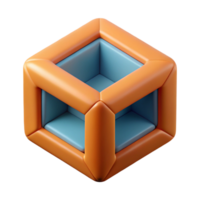 peaceful enchanting Geometric cube. Flat color, symmetrical design with Scalable Design. elite png
