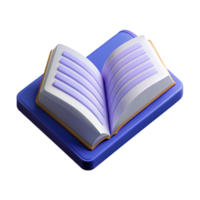 memorable classic Open book pictogram. Clean lines, flat color, crisp edges. Minimal design with Scalable Design. artisan png