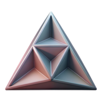 calm spectacular Geometric TRIANGLE composed of triangles. Flat color, clean lines with Scalable Design. top-tier png