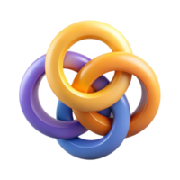 reflective captivating Abstract composition of three intersecting circles. Clean lines, minimal, with Scalable Design. detailed png