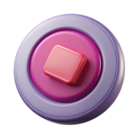 mesmerizing signature Pictogram of a stop button. Crisp edges, symmetrical, clean lines with Scalable Design. png