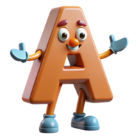 fascinating futuristic Letter A character with two legs and two arms. Single-weight stroke, flat color with Scalable Design. ultra HD png