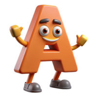 quintessential victorian Letter A character with arms and legs. Clean lines, scalable, flat color with Scalable Design. perfect clarity png